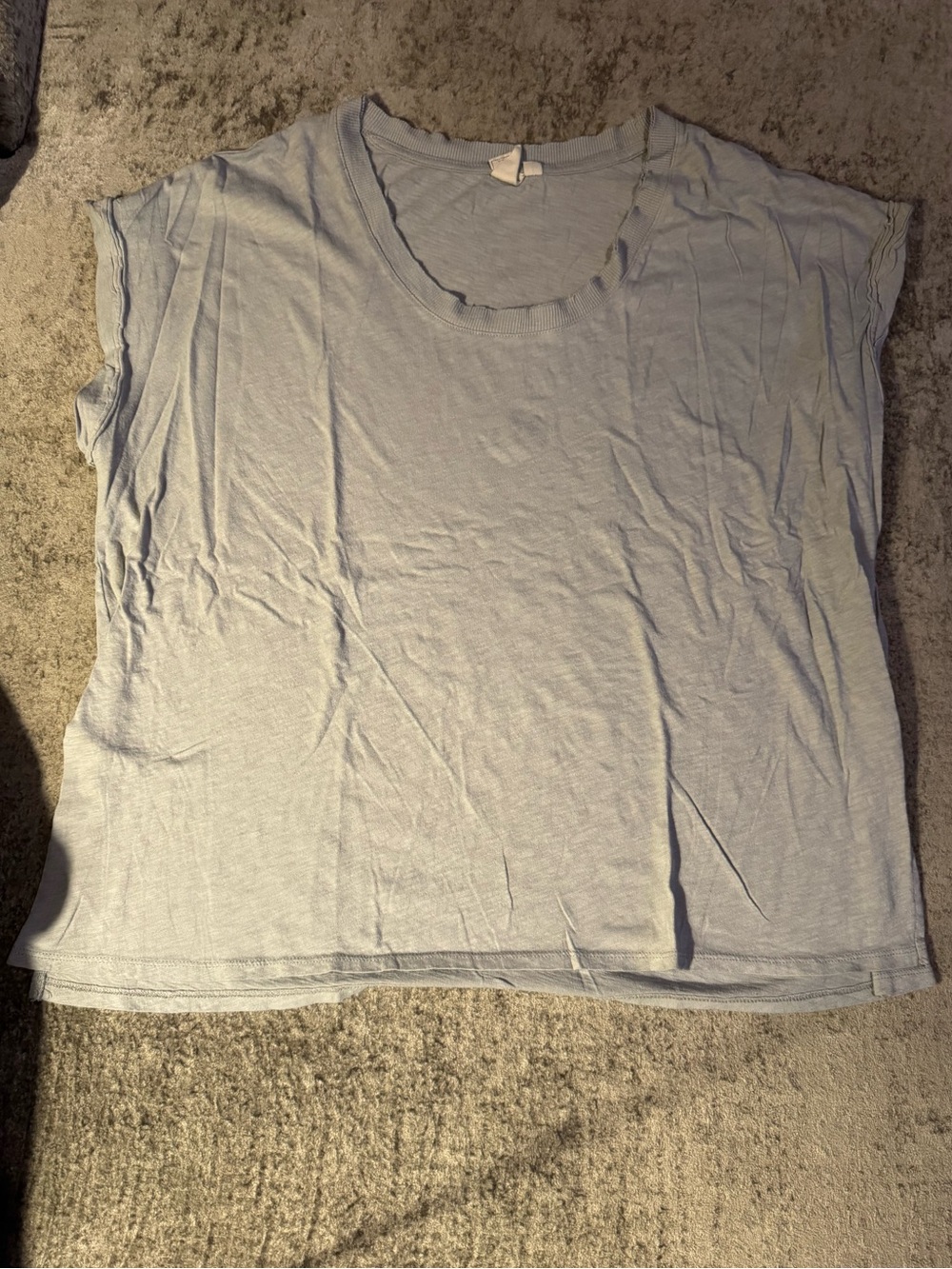 White Crow Women’s S/S Scoop Neck Tee in Light Blue- L